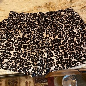 Leopard High-Waisted Shorts